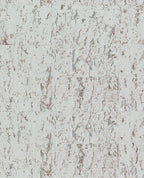 Natural Cork wallpaper by Eijffinger, flat swatch of cork texture in soft pale grey-green with rosy bark flecks.