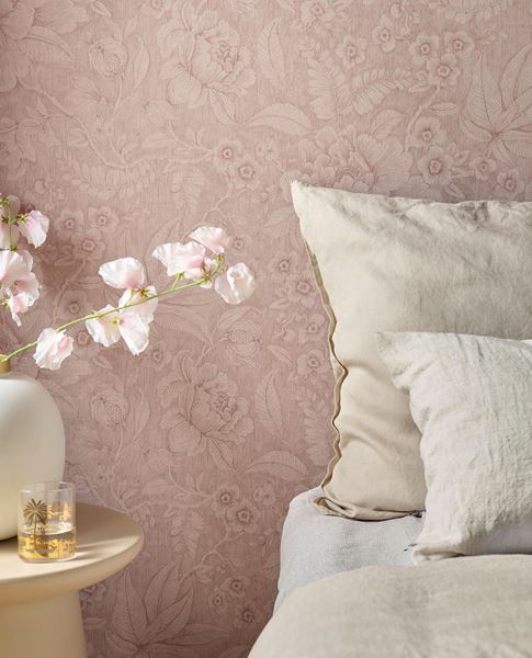 Tonal Rose wallpaper by Eijffinger – soft tonal floral sprig design