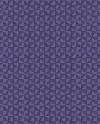 Step Weave wallpaper by Eijffinger in deep violet purple, stepped square geometric design, flat swatch