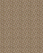 Step Weave wallpaper by Eijffinger in tobacco brown, repeating stepped geometric grid, flat swatch