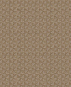 Step Weave wallpaper by Eijffinger in tobacco brown, repeating stepped geometric grid, flat swatch