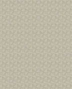 Step Weave wallpaper by Eijffinger in taupe greige, repeating stepped square motif, flat swatch