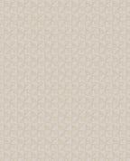 Step Weave wallpaper by Eijffinger, small stepped geometric square motif in soft cream beige, flat swatch close-up