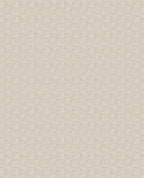 Step Weave wallpaper by Eijffinger, small stepped geometric square motif in soft cream beige, flat swatch close-up