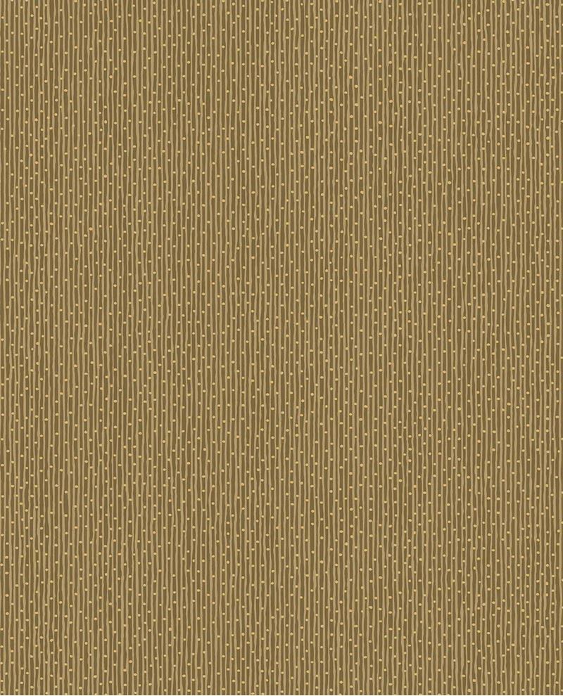 Fine Reed II wallpaper by Eijffinger in warm caramel brown with golden reed stripes, shown as a flat swatch