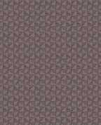 Step Weave wallpaper by Eijffinger in mauve grey, woven step-grid geometric pattern, flat swatch close-up