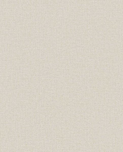 Linen Weave wallpaper by Eijffinger, flat swatch in light taupe with a fine linen-weave finish
