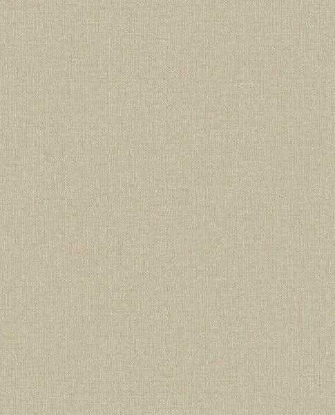 Linen Weave wallpaper by Eijffinger, flat swatch in warm sand-grey with linen-weave texture