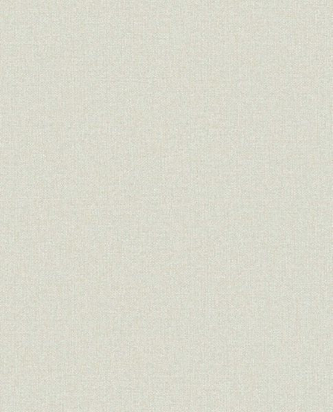 Linen Weave wallpaper by Eijffinger, flat swatch in pale sage-grey with a linen-weave finish