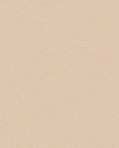 Linen Weave wallpaper by Eijffinger, flat swatch in soft nude beige with linen-weave texture