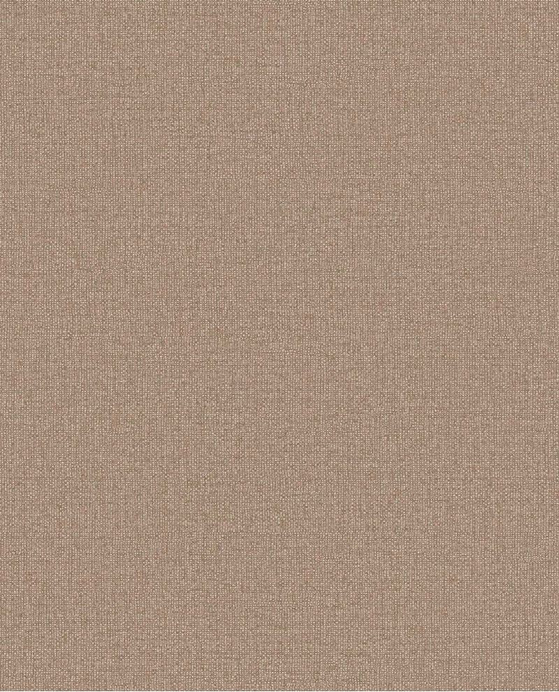 Linen Weave wallpaper by Eijffinger, flat swatch in warm taupe mushroom with woven linen texture
