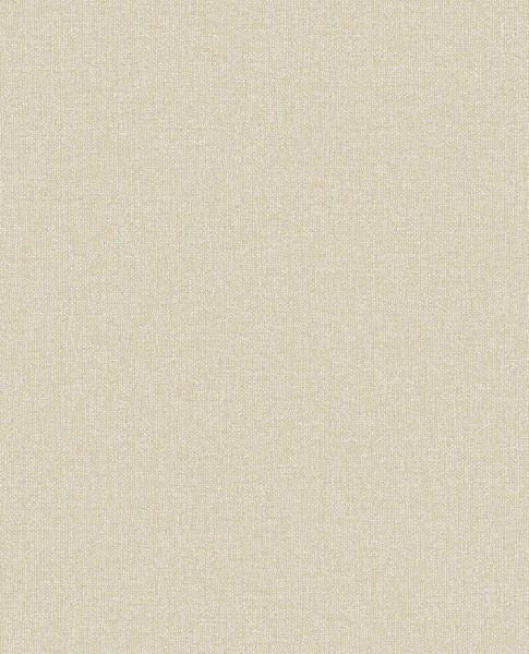 Linen Weave wallpaper by Eijffinger, flat swatch in soft sand khaki with a fine linen texture