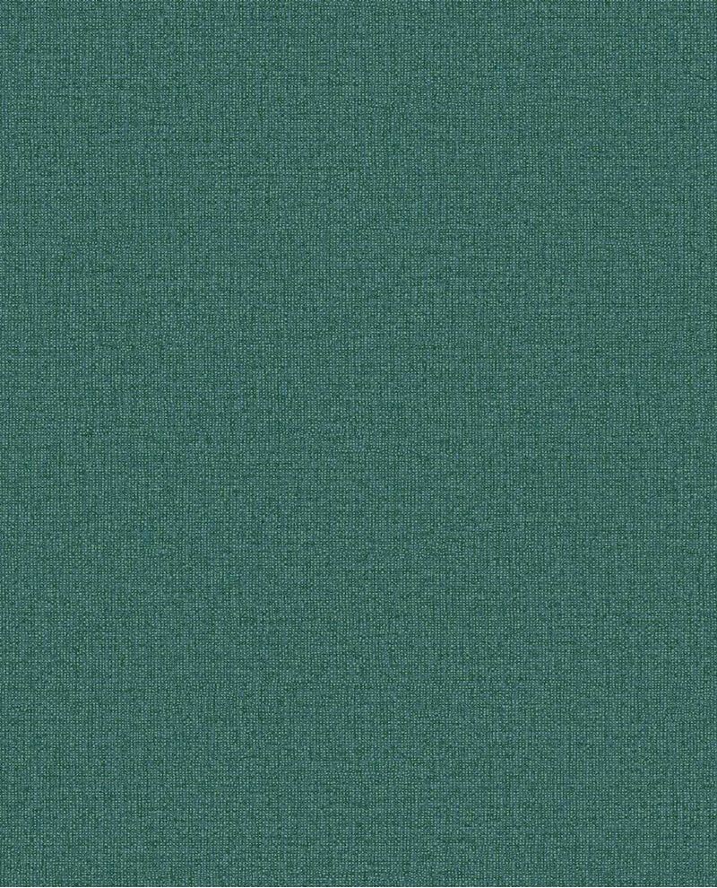 Linen Weave wallpaper by Eijffinger, flat swatch in rich teal green with a fine linen texture