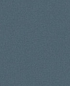 Linen Weave wallpaper by Eijffinger, flat swatch in deep denim steel blue with woven linen texture