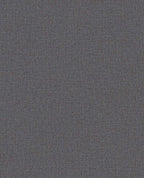 Linen Weave wallpaper by Eijffinger, flat swatch in charcoal slate grey with a fine linen texture