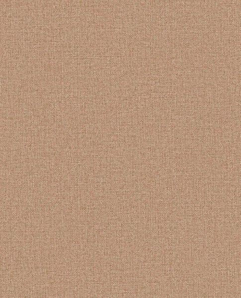 Linen Weave wallpaper by Eijffinger, flat swatch in warm terracotta clay with woven linen texture