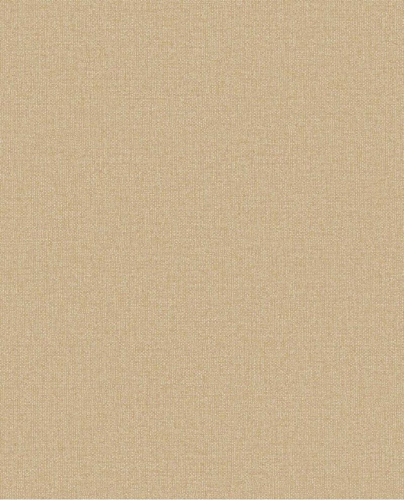 Linen Weave wallpaper by Eijffinger, flat swatch in golden wheat beige with woven linen texture