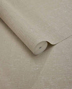 Bark Wash wallpaper by Eijffinger, flat roll swatch in light greige with a finely cracked bark-effect surface