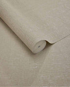 Bark Wash wallpaper by Eijffinger, flat roll swatch in light greige with a finely cracked bark-effect surface