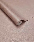 Scallop Fan wallpaper by Eijffinger, flat roll swatch in dusky blush pink with a shimmering fanned scallop pattern