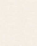 Basket Weave wallpaper by Eijffinger, woven basketweave grid of square tiles in soft ivory cream, flat swatch