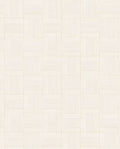 Basket Weave wallpaper by Eijffinger, woven basketweave grid of square tiles in soft ivory cream, flat swatch