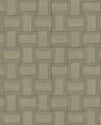 Basket Weave wallpaper by Eijffinger, basketweave tile pattern in muted olive khaki, flat swatch