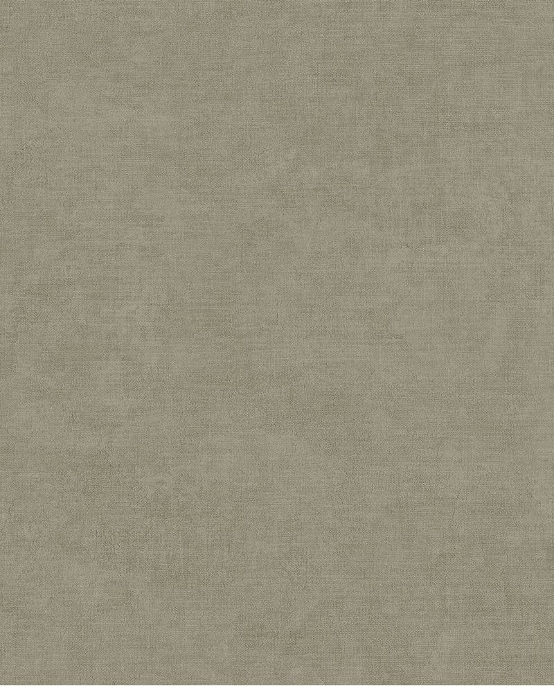 Soft Plaster II wallpaper by Eijffinger, flat swatch in warm taupe-grey with a mottled plaster finish