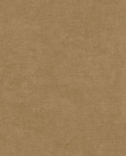 Soft Plaster II wallpaper by Eijffinger, flat swatch in rich golden tan with a textured plaster effect