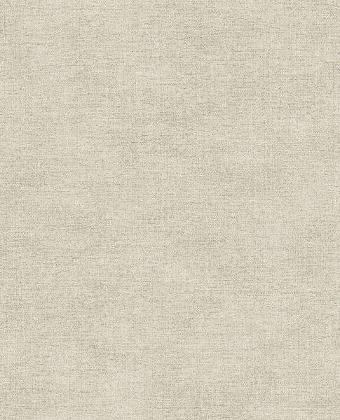 Grasscloth wallpaper by Eijffinger, flat swatch in soft greige with a fine woven linen-like texture