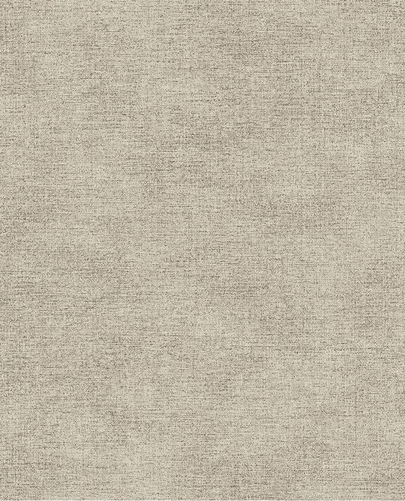 Grasscloth wallpaper by Eijffinger, flat swatch in warm stone grey with a natural woven texture