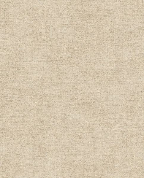 Grasscloth wallpaper by Eijffinger, flat swatch in warm sandy beige with a natural woven texture
