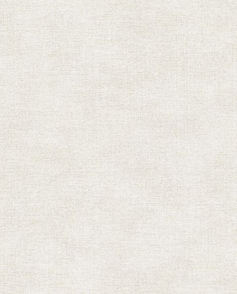 Grasscloth wallpaper by Eijffinger, flat swatch in soft off-white cream with a fine woven grasscloth texture