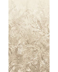 Botanical Grove wall mural by Eijffinger, layered ferns and palm leaves fading from cream to warm beige, portrait crop