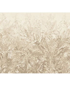 Botanical Grove wall mural by Eijffinger, dense fern and foliage panel in soft beige with a fading ombre effect