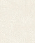 Woven Palm wallpaper by Eijffinger, cream palm fronds on a woven grasscloth texture, flat pattern swatch