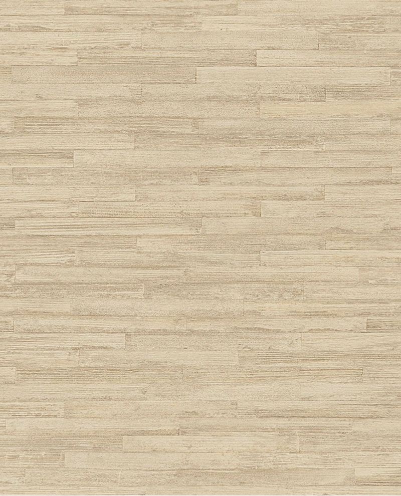Woven Plank wallpaper by Eijffinger in soft beige, horizontal wood-plank texture, flat pattern swatch