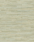 Woven Plank wallpaper by Eijffinger in pale green, weathered timber plank texture, flat swatch