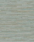 Woven Plank wallpaper by Eijffinger in blue-grey green, weathered wood-plank design, flat swatch