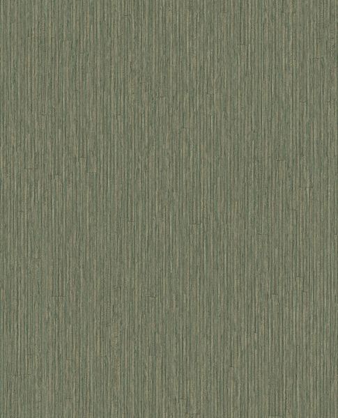 Fine Reed wallpaper by Eijffinger in sage green, vertical reed grasscloth texture, flat pattern swatch