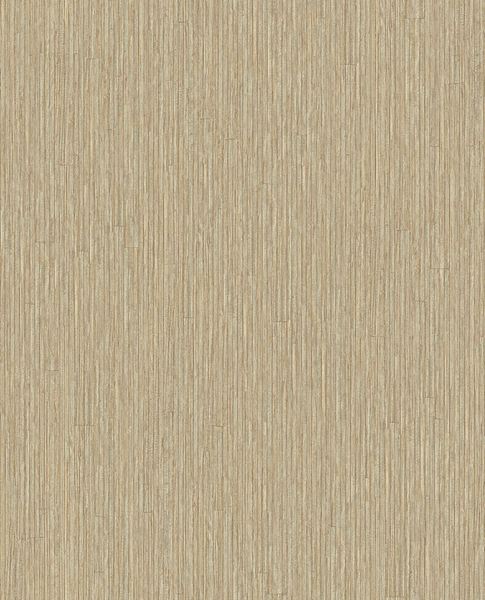 Fine Reed wallpaper by Eijffinger in warm taupe, fine vertical reed texture, flat pattern swatch