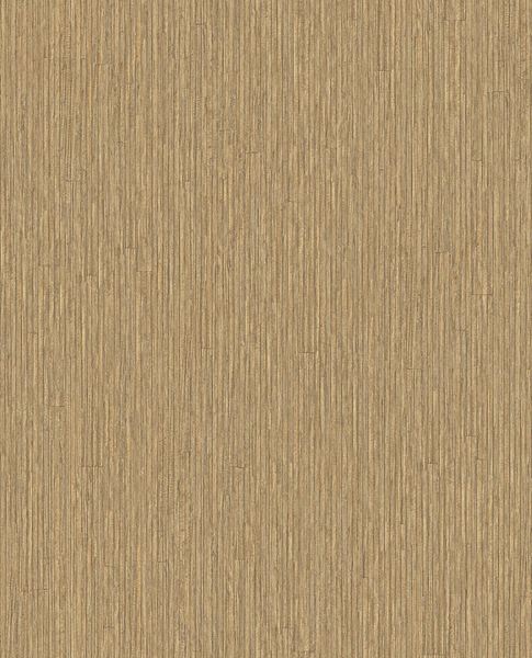 Fine Reed wallpaper by Eijffinger in golden tan, vertical reed texture, flat pattern swatch