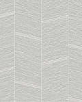 Woven Chevron wallpaper by Eijffinger, light grey grasscloth-look chevron texture, flat swatch