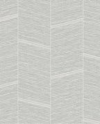 Woven Chevron wallpaper by Eijffinger, light grey grasscloth-look chevron texture, flat swatch