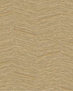 Woven Chevron wallpaper by Eijffinger in warm golden straw, woven chevron texture, flat swatch