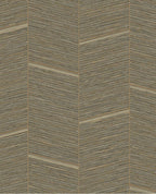 Woven Chevron wallpaper by Eijffinger in taupe grey-brown, woven chevron texture, flat swatch