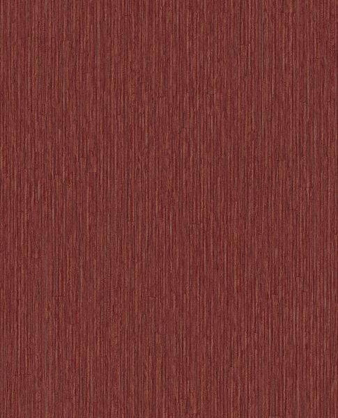 Raw Silk wallpaper by Eijffinger, flat swatch in deep ruby red with fine vertical silk-like texture