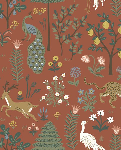 Woodland Menagerie wallpaper by Eijffinger – whimsical animal forest design