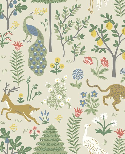 Woodland Menagerie wallpaper by Eijffinger – whimsical animal forest design