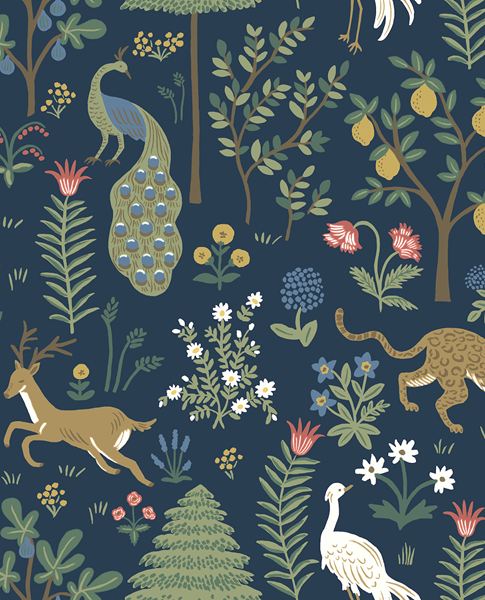 Woodland Menagerie wallpaper by Eijffinger – whimsical animal forest design